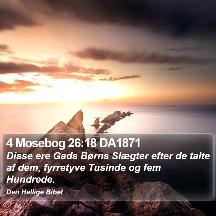 4 Mosebog 26:18 DA1871 Bible Study