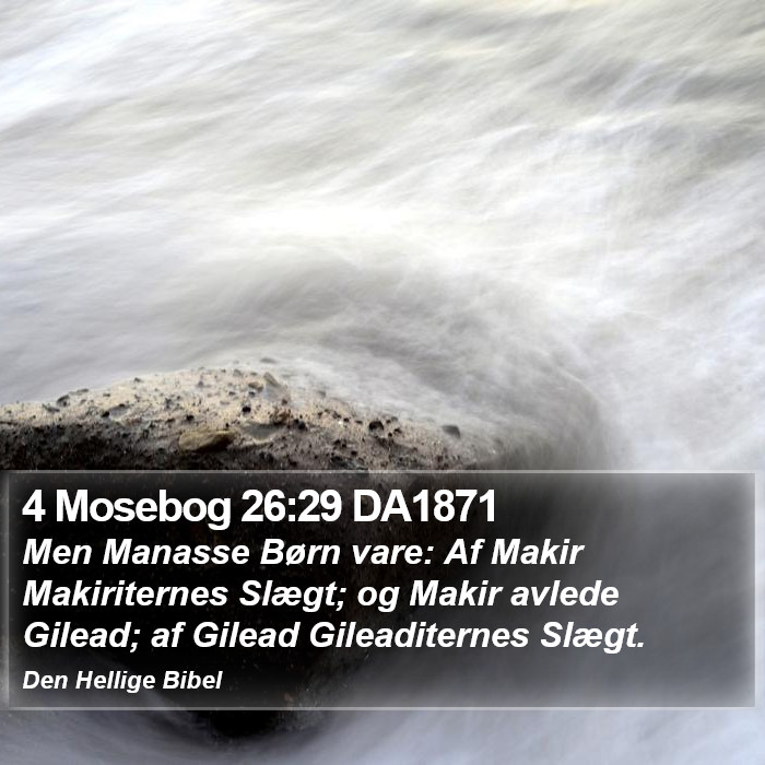 4 Mosebog 26:29 DA1871 Bible Study