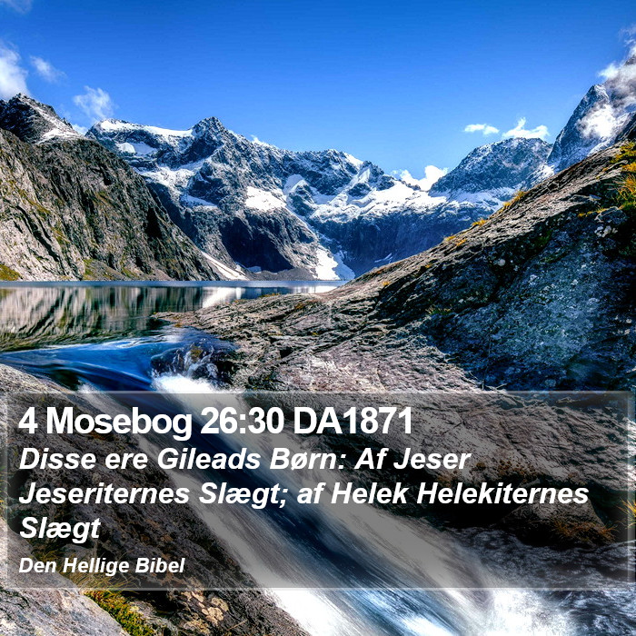 4 Mosebog 26:30 DA1871 Bible Study