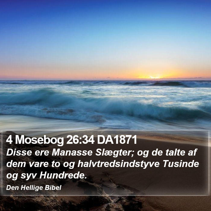 4 Mosebog 26:34 DA1871 Bible Study