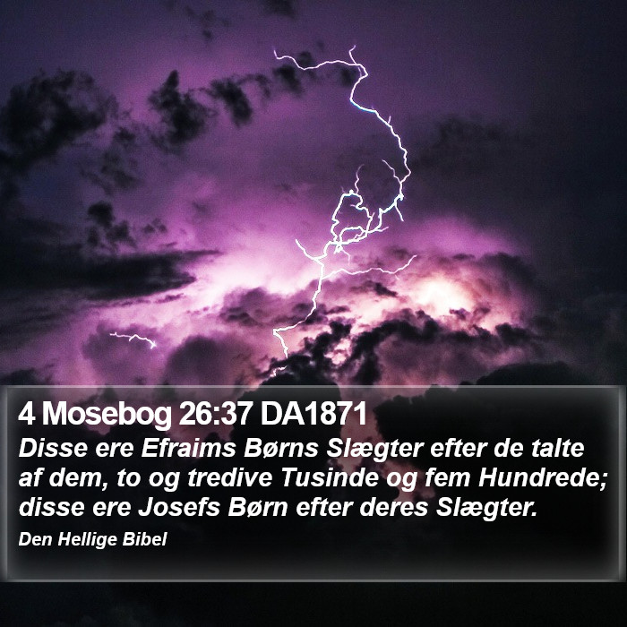 4 Mosebog 26:37 DA1871 Bible Study