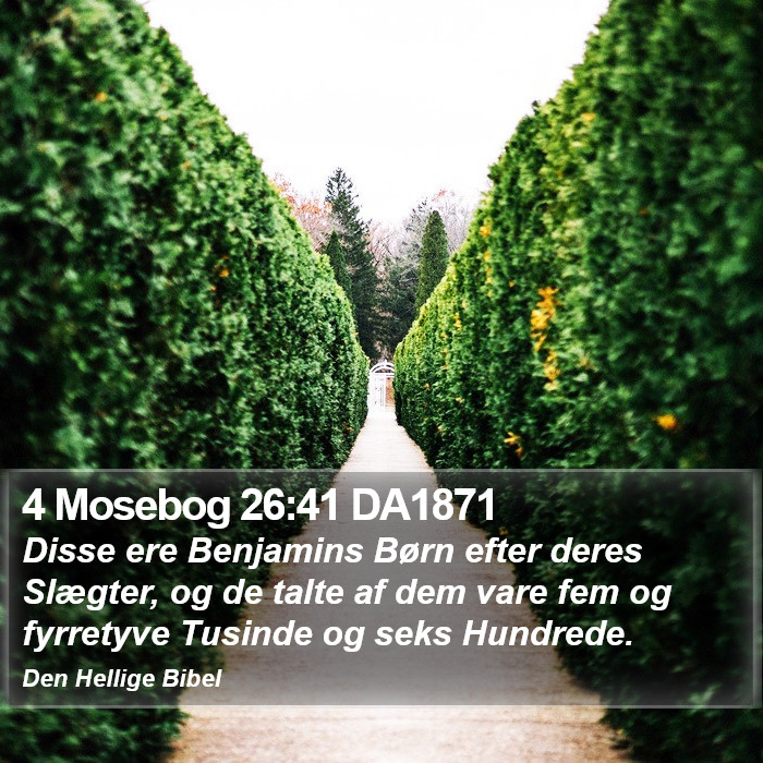 4 Mosebog 26:41 DA1871 Bible Study