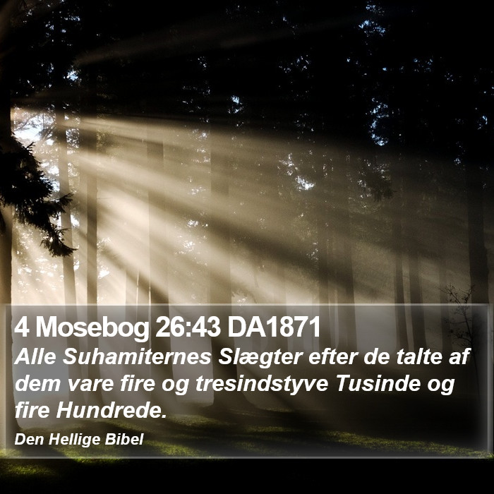 4 Mosebog 26:43 DA1871 Bible Study