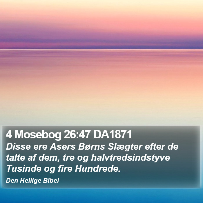 4 Mosebog 26:47 DA1871 Bible Study