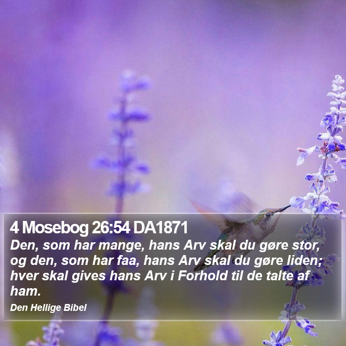 4 Mosebog 26:54 DA1871 Bible Study