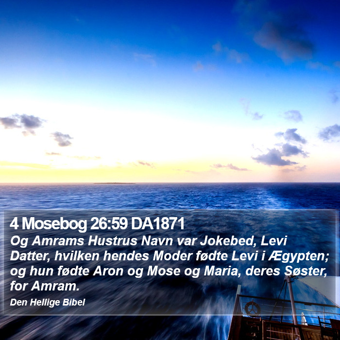 4 Mosebog 26:59 DA1871 Bible Study
