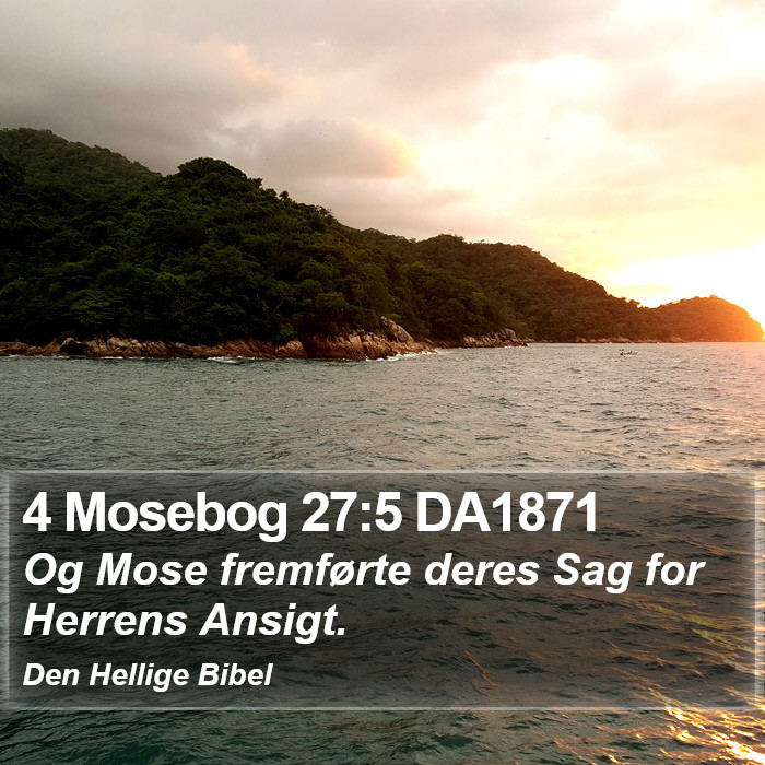 4 Mosebog 27:5 DA1871 Bible Study