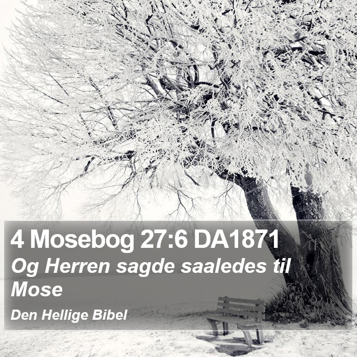 4 Mosebog 27:6 DA1871 Bible Study