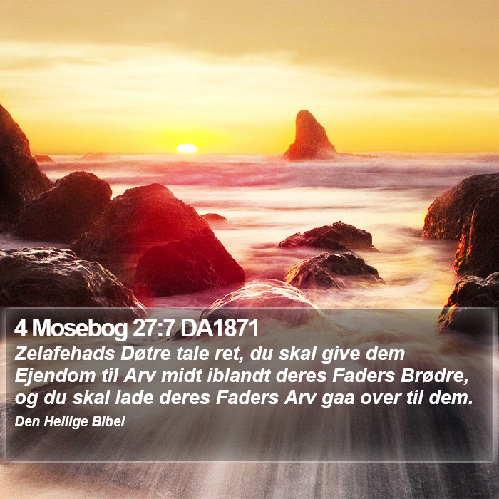 4 Mosebog 27:7 DA1871 Bible Study