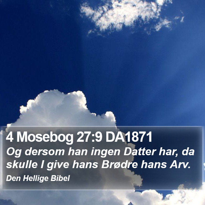 4 Mosebog 27:9 DA1871 Bible Study