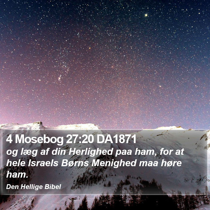 4 Mosebog 27:20 DA1871 Bible Study