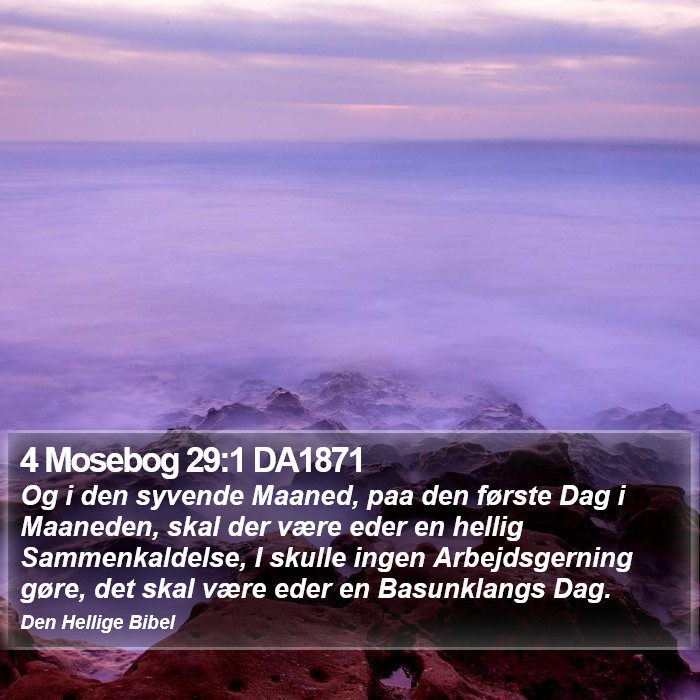 4 Mosebog 29:1 DA1871 Bible Study