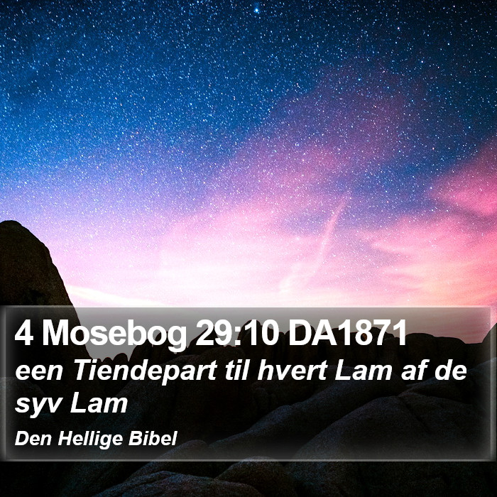 4 Mosebog 29:10 DA1871 Bible Study