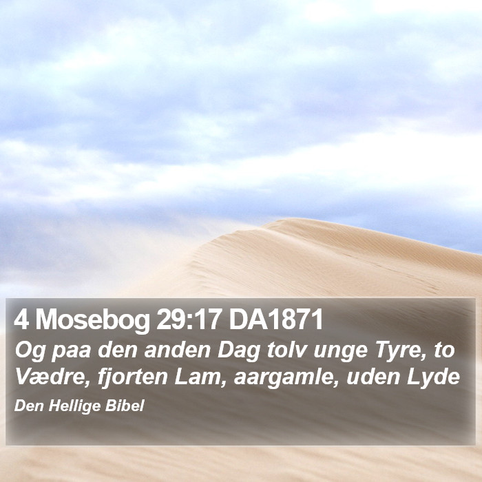 4 Mosebog 29:17 DA1871 Bible Study