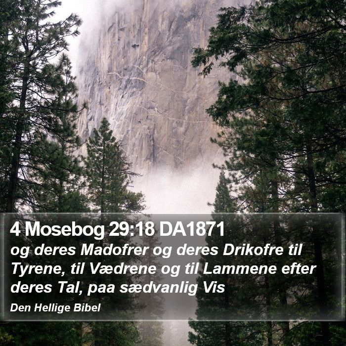 4 Mosebog 29:18 DA1871 Bible Study