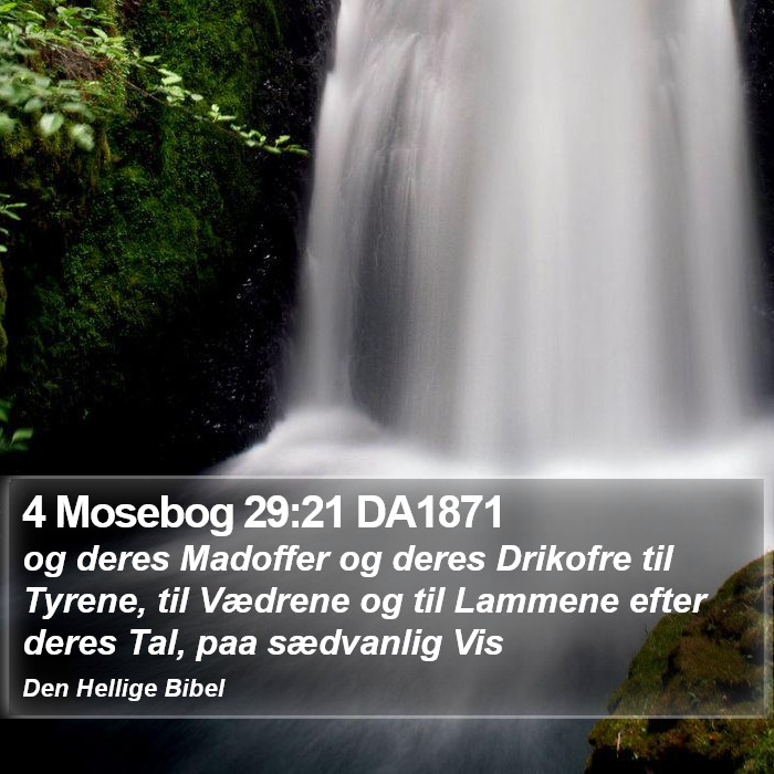 4 Mosebog 29:21 DA1871 Bible Study