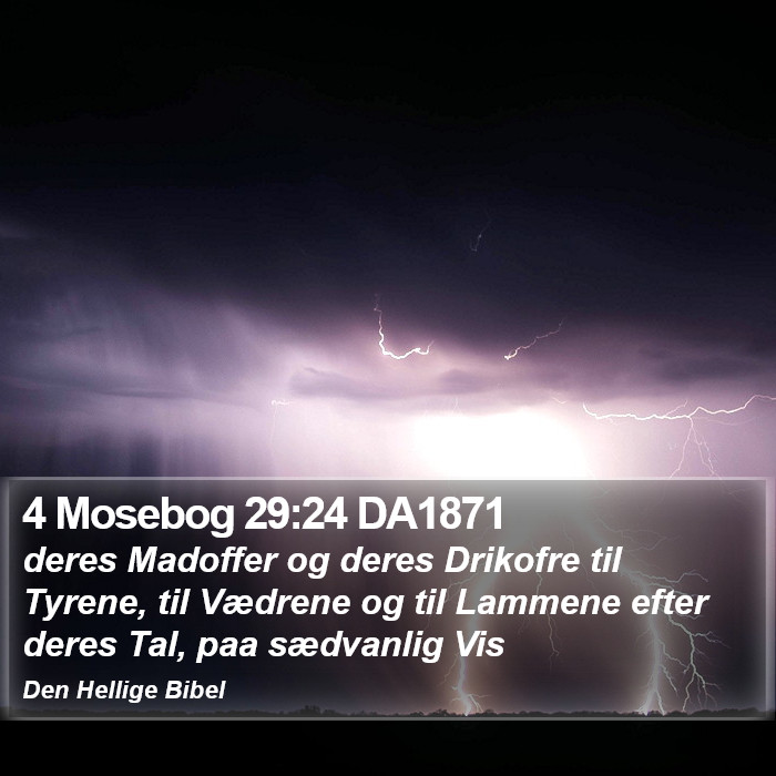 4 Mosebog 29:24 DA1871 Bible Study