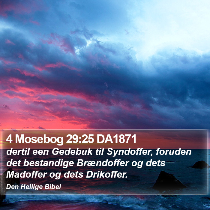 4 Mosebog 29:25 DA1871 Bible Study