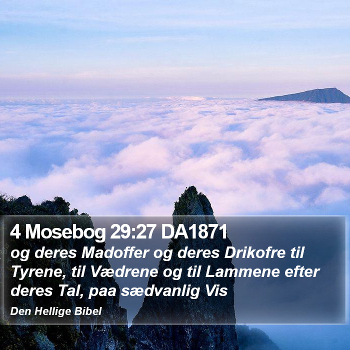 4 Mosebog 29:27 DA1871 Bible Study