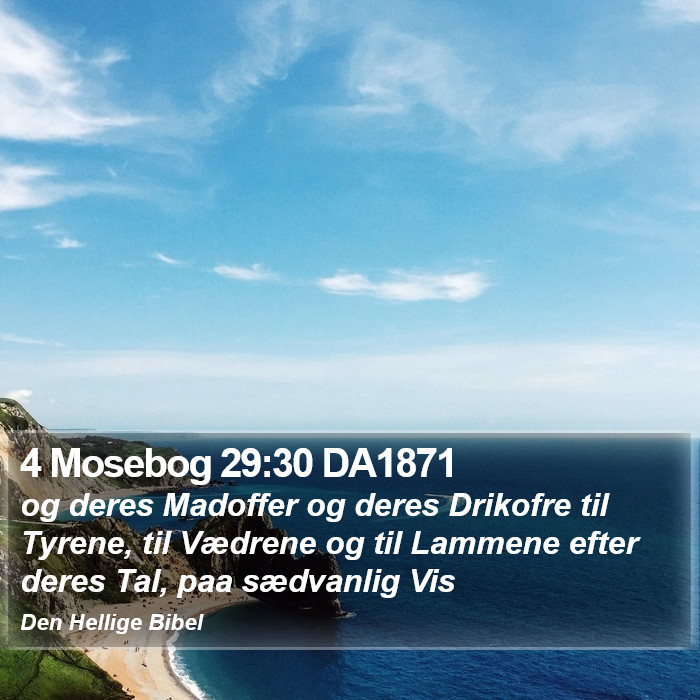 4 Mosebog 29:30 DA1871 Bible Study