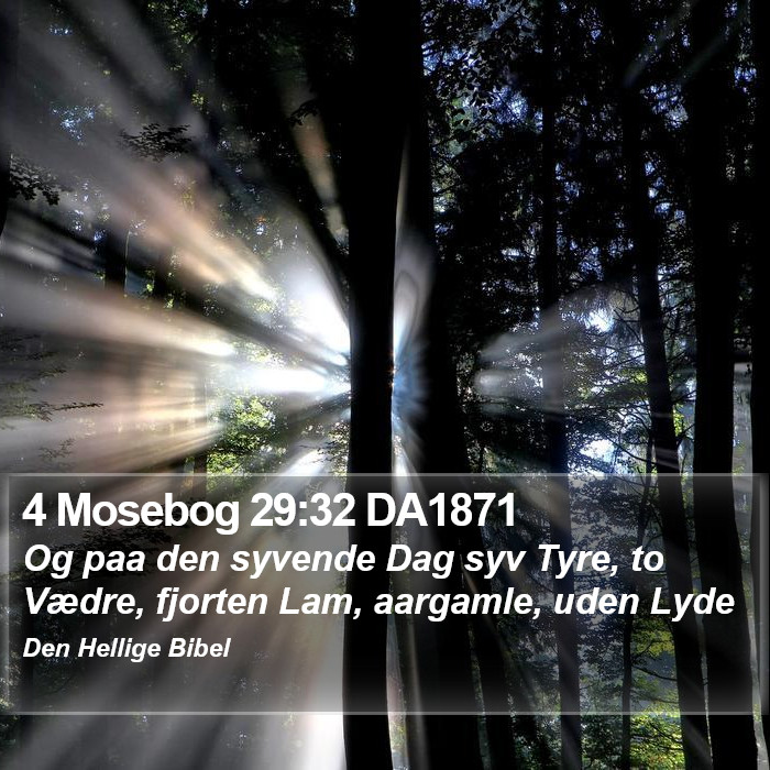 4 Mosebog 29:32 DA1871 Bible Study