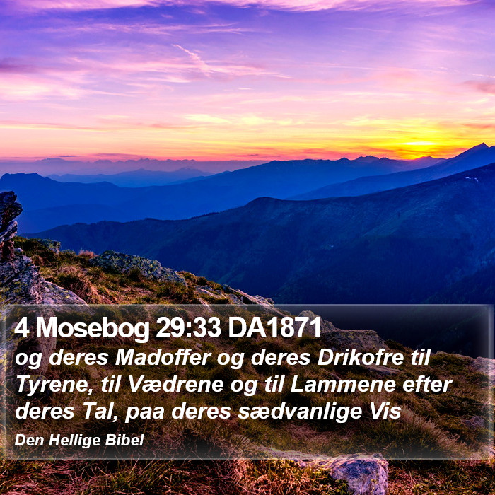 4 Mosebog 29:33 DA1871 Bible Study