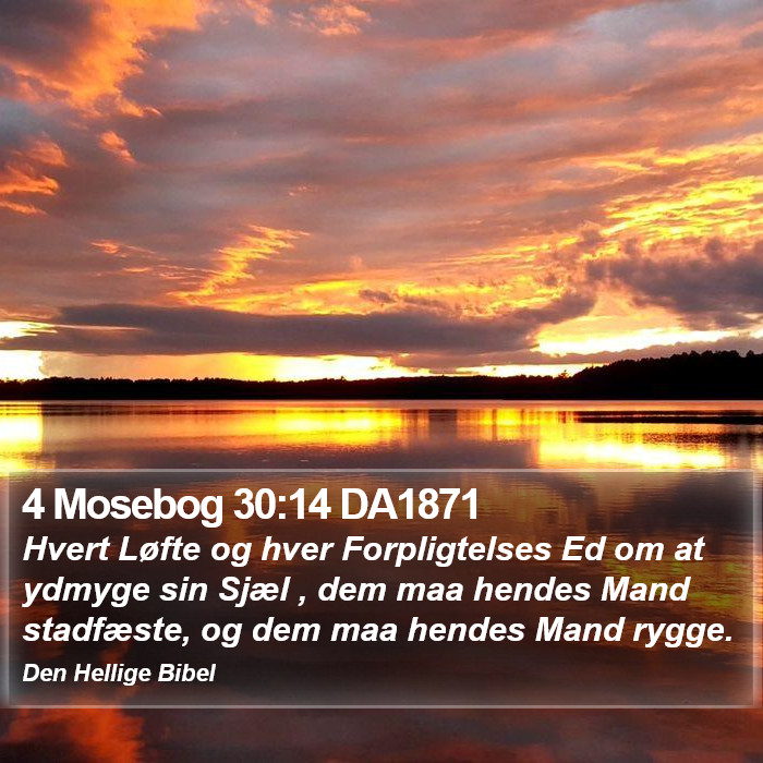 4 Mosebog 30:14 DA1871 Bible Study