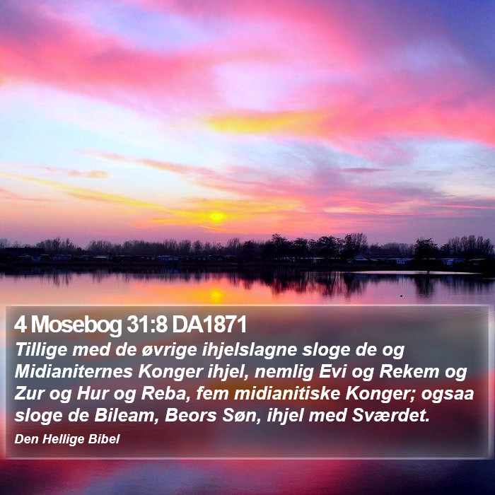 4 Mosebog 31:8 DA1871 Bible Study