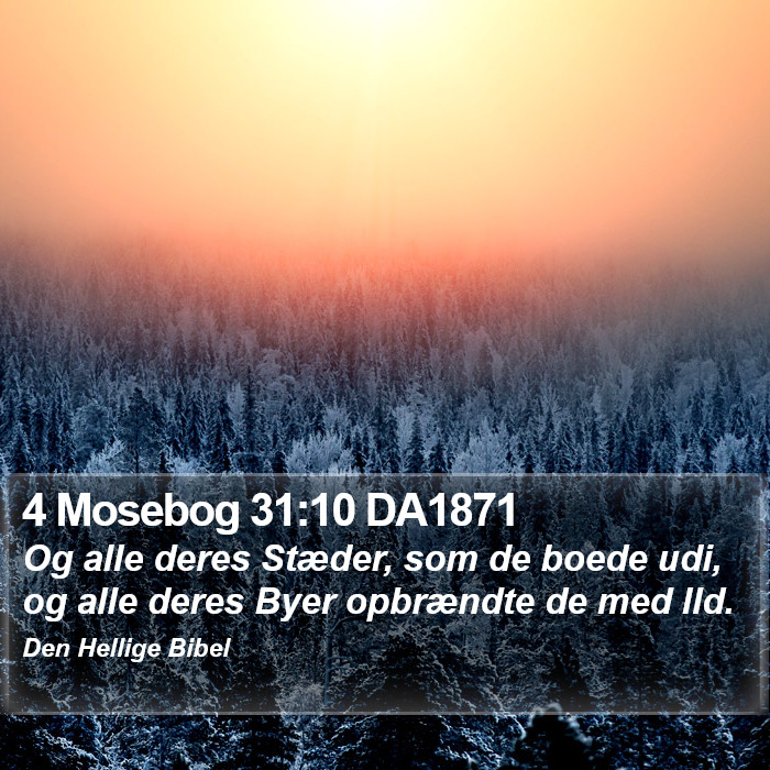 4 Mosebog 31:10 DA1871 Bible Study