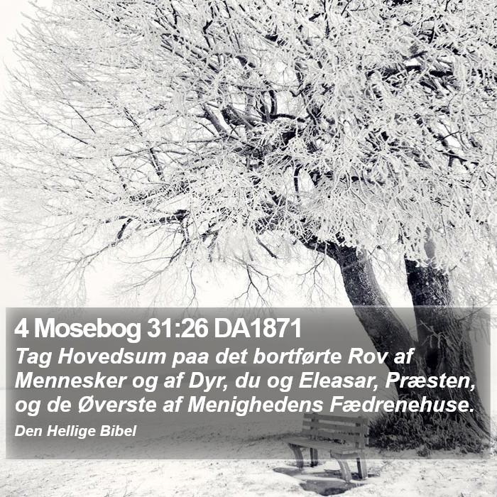 4 Mosebog 31:26 DA1871 Bible Study