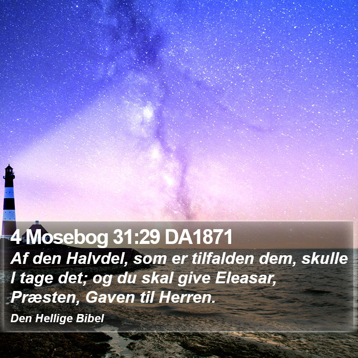 4 Mosebog 31:29 DA1871 Bible Study
