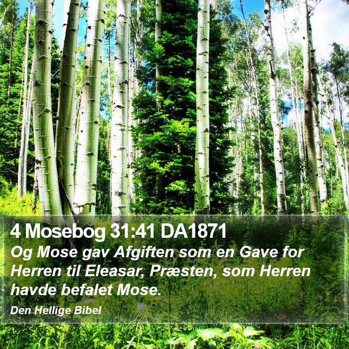 4 Mosebog 31:41 DA1871 Bible Study