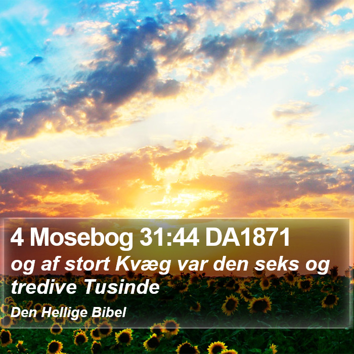 4 Mosebog 31:44 DA1871 Bible Study