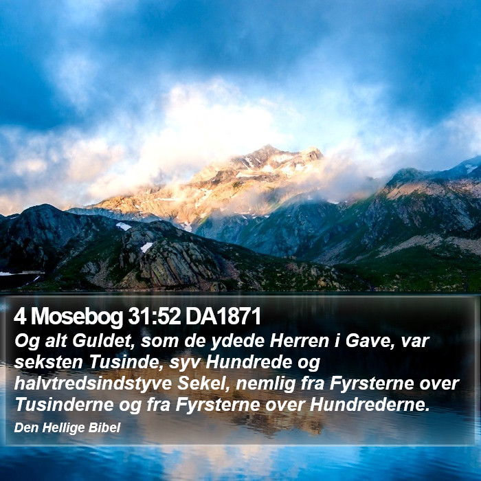 4 Mosebog 31:52 DA1871 Bible Study