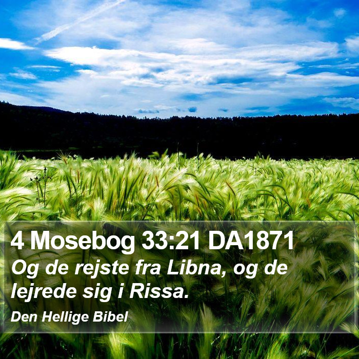 4 Mosebog 33:21 DA1871 Bible Study