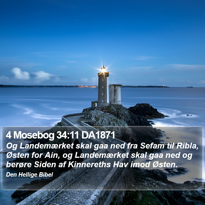 4 Mosebog 34:11 DA1871 Bible Study