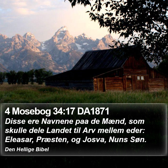 4 Mosebog 34:17 DA1871 Bible Study