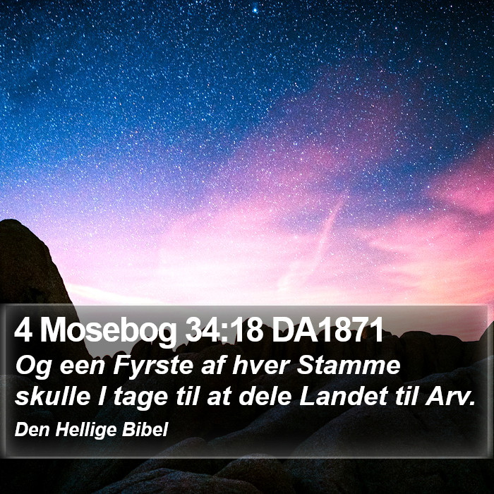 4 Mosebog 34:18 DA1871 Bible Study