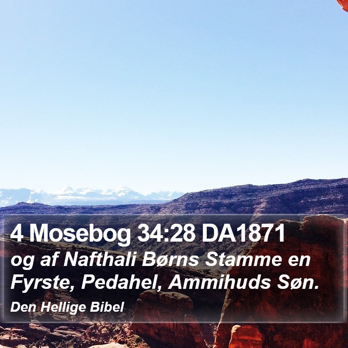 4 Mosebog 34:28 DA1871 Bible Study