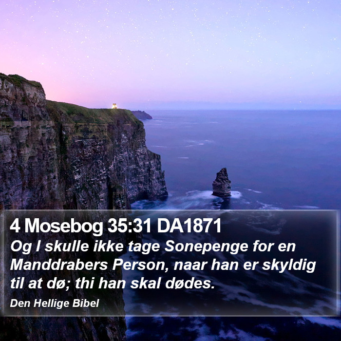 4 Mosebog 35:31 DA1871 Bible Study