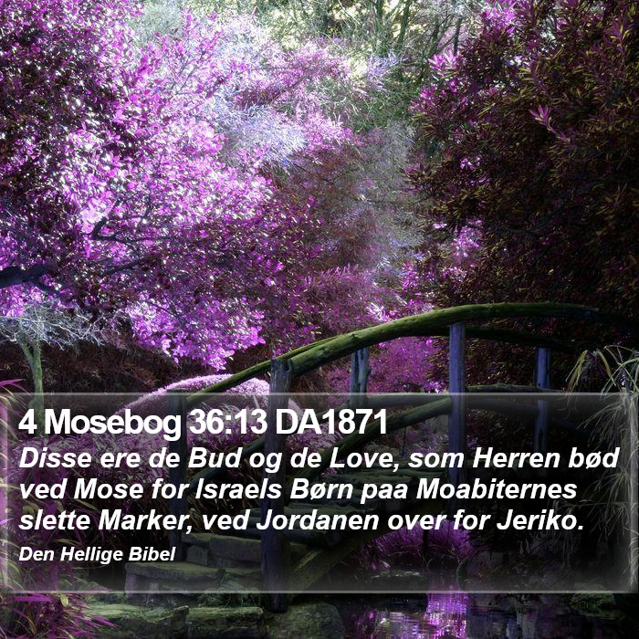 4 Mosebog 36:13 DA1871 Bible Study