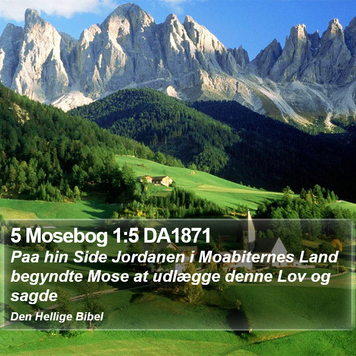 5 Mosebog 1:5 DA1871 Bible Study