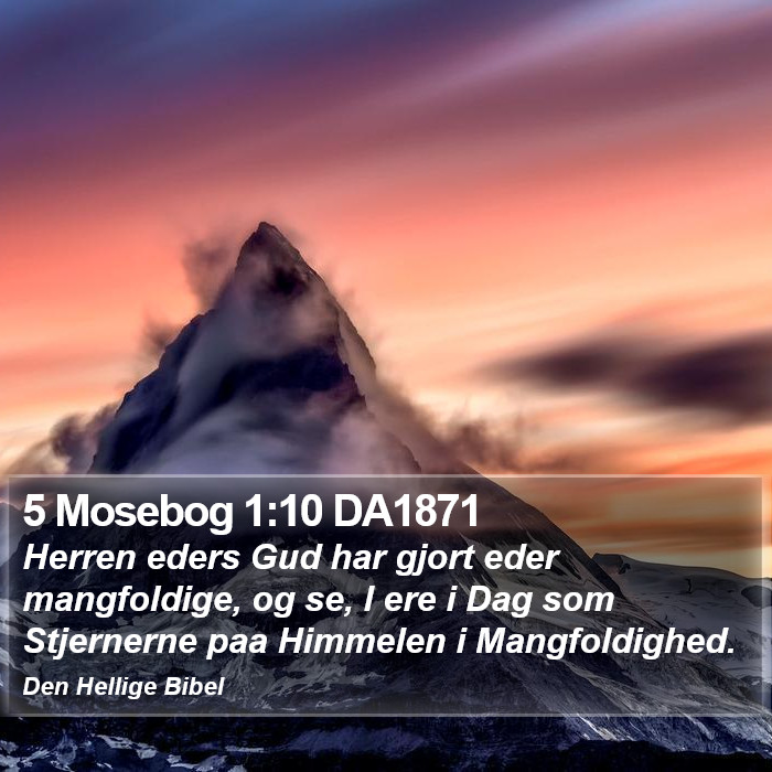 5 Mosebog 1:10 DA1871 Bible Study