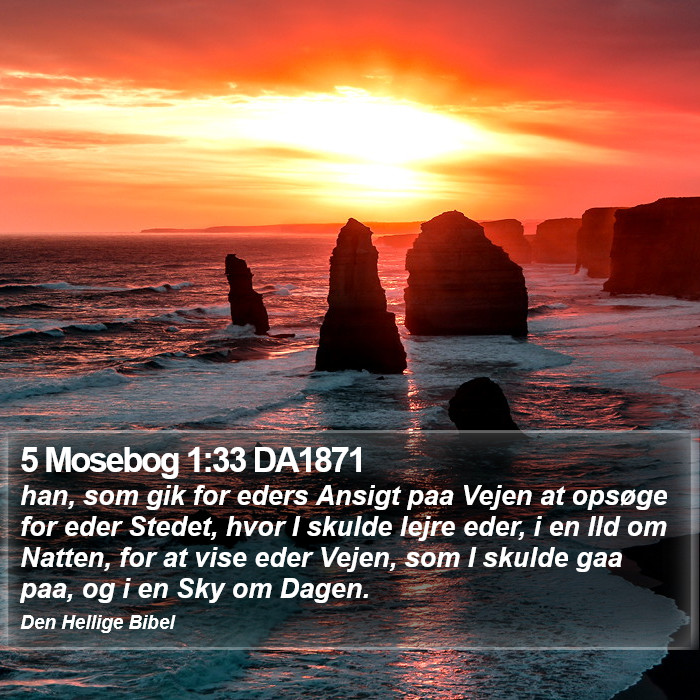 5 Mosebog 1:33 DA1871 Bible Study