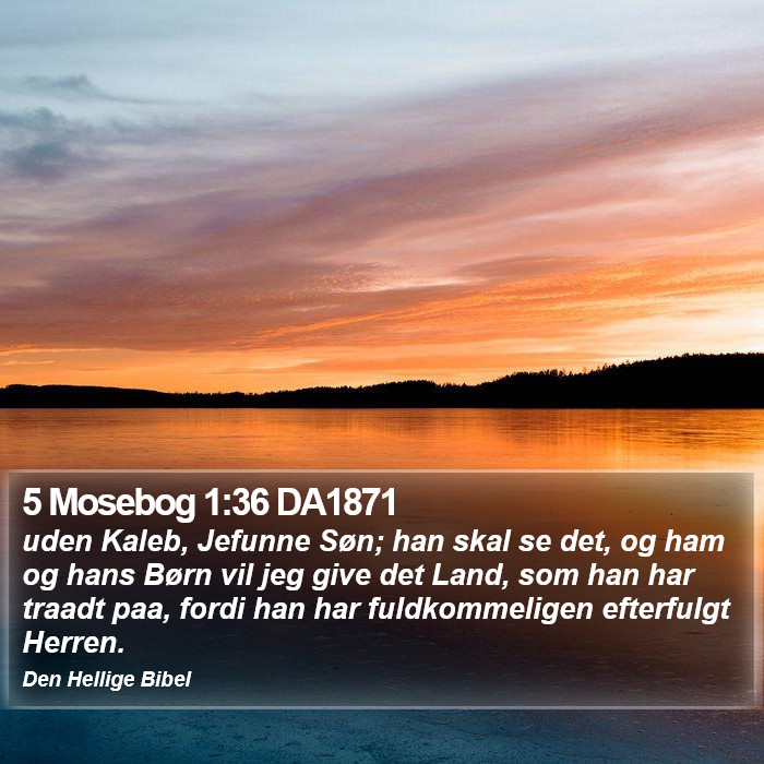 5 Mosebog 1:36 DA1871 Bible Study