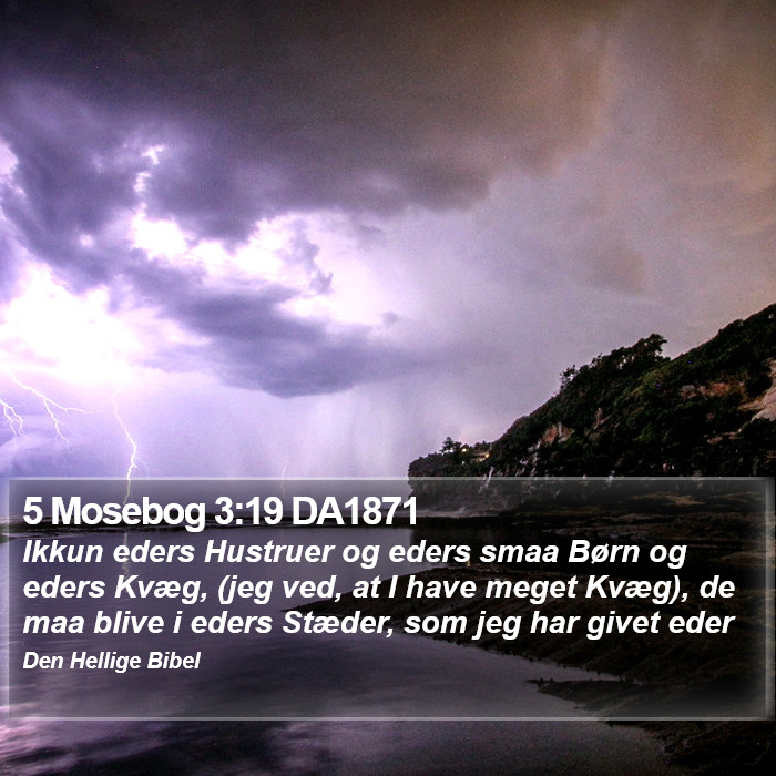 5 Mosebog 3:19 DA1871 Bible Study