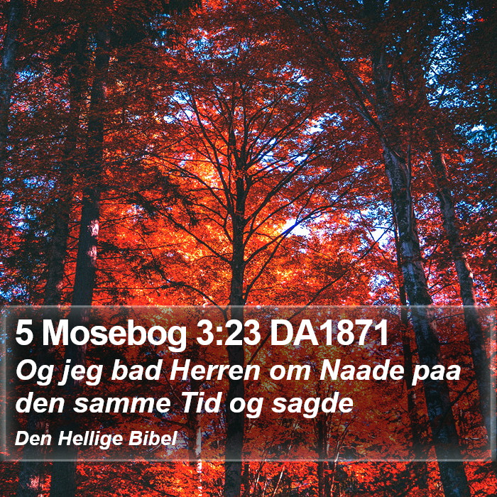 5 Mosebog 3:23 DA1871 Bible Study