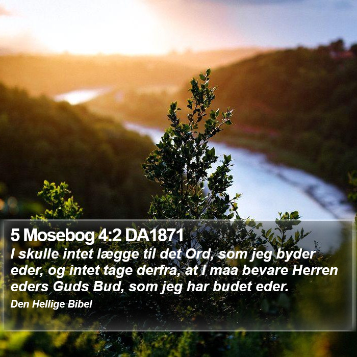 5 Mosebog 4:2 DA1871 Bible Study