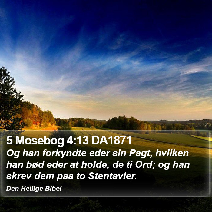 5 Mosebog 4:13 DA1871 Bible Study