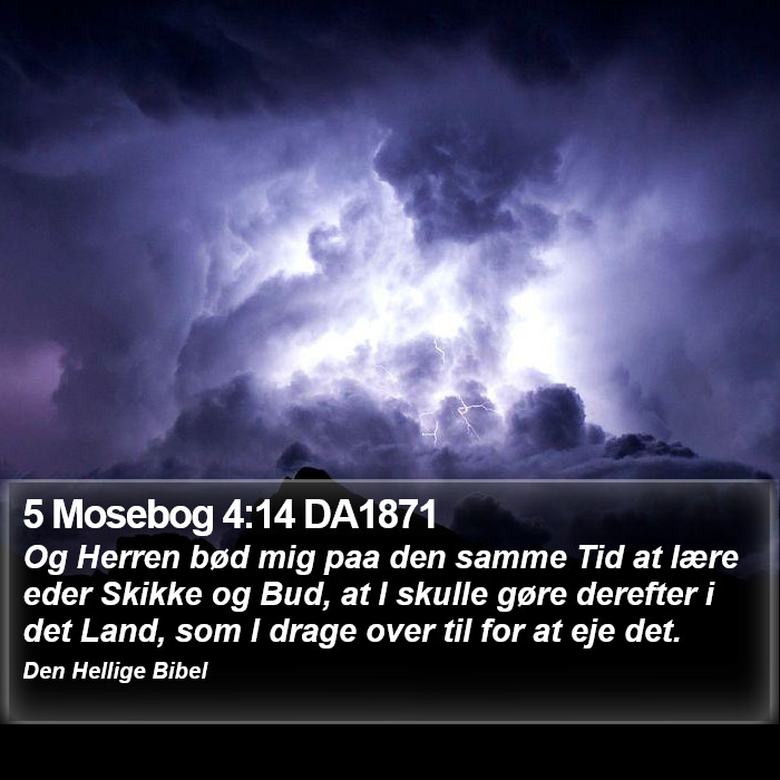 5 Mosebog 4:14 DA1871 Bible Study